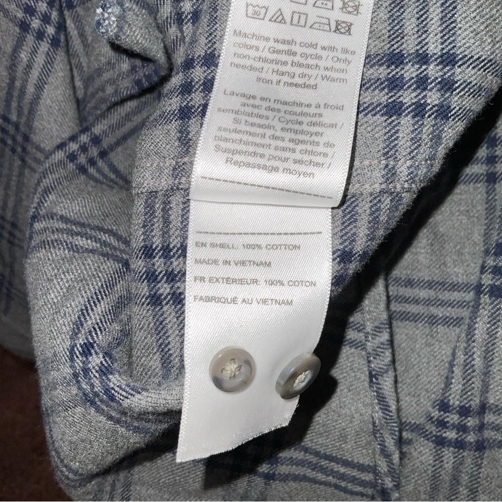 UNTUCKit Shirt Mens 3XL Grey & Blue Flannel Button Up Long Sleeve Casual Hiking - Picture 7 of 12